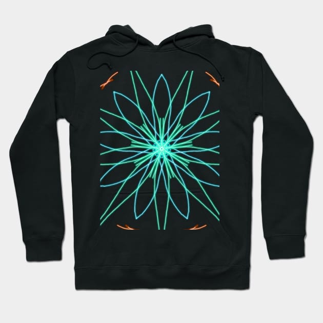 neon flower Hoodie by artbleed